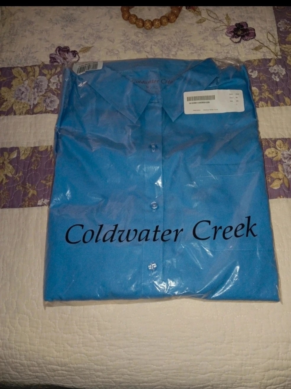 Coldwater Creek Womens Blue Dress Shirt Size L/14
